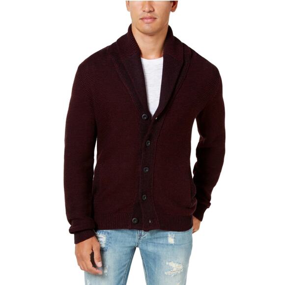 American Rag Cie Mens Shawl Neck Collar Cardigan Button Sweater Scarlet Size XL - Picture 7 of 10